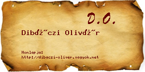 Dibáczi Olivér névjegykártya