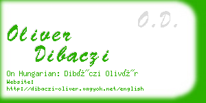 oliver dibaczi business card